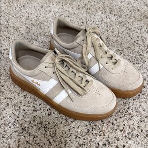 Gola Tan and White Casual Sneakers